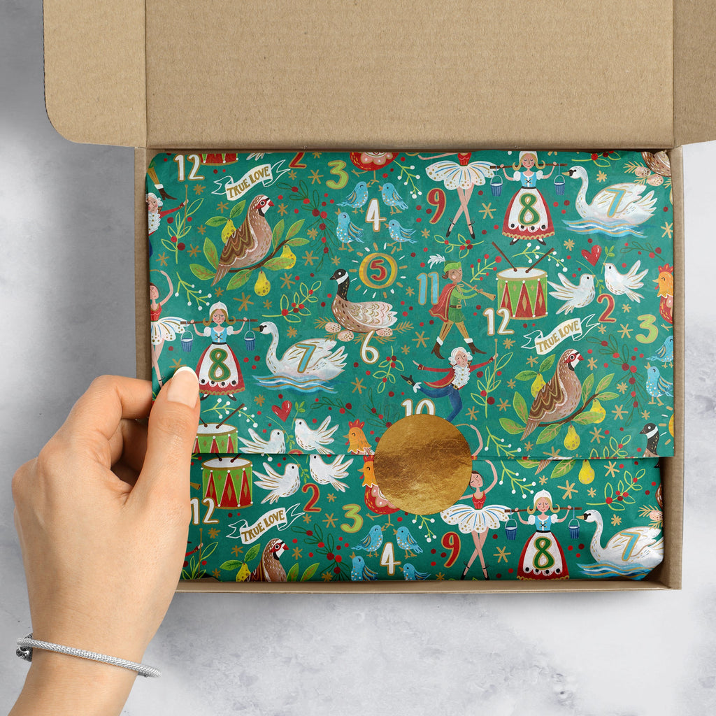 BXPT503e 12 Days Christmas Gift Tissue Paper Packaging