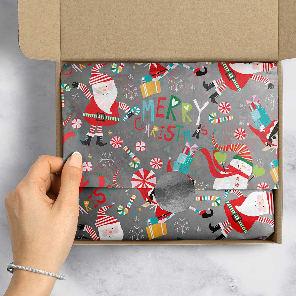 BXPT524e Santa Elf Christmas Gift Tissue Paper Packaging