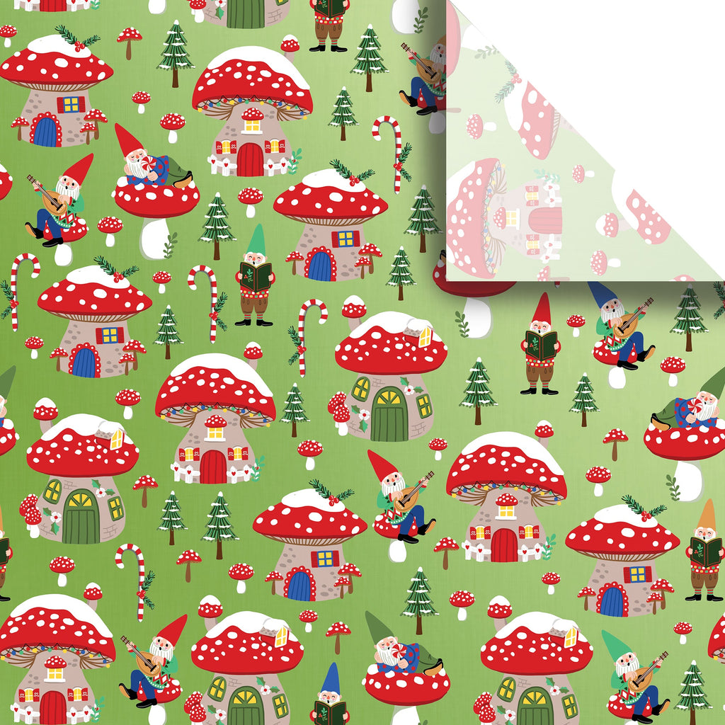 BXPT546a Holiday Gnomes Christmas Gift Tissue Paper Swatch