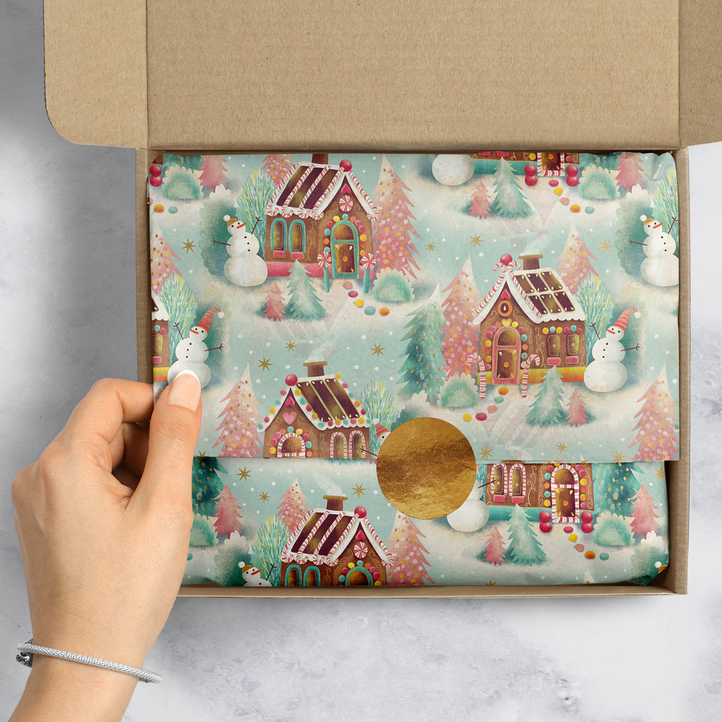 Gingerbread Dreams Christmas Gift Tissue Paper Packaging