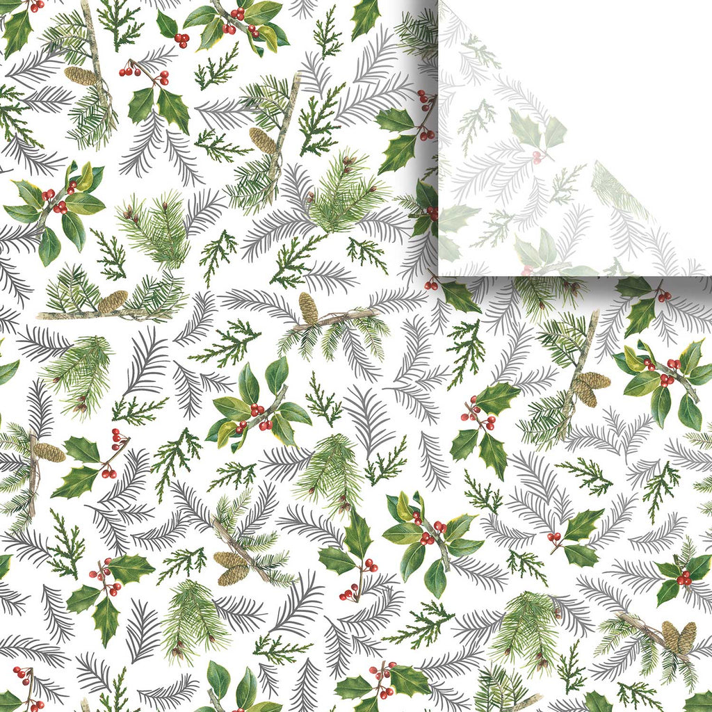 BXPT741a Pinecone Christmas Gift Tissue Paper Swatch