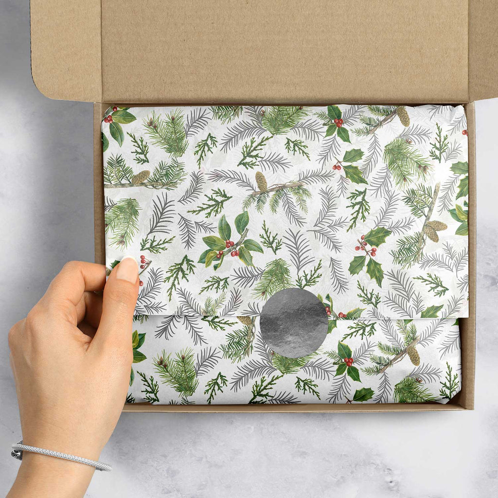 BXPT741e Pinecone Christmas Gift Tissue Paper Packaging