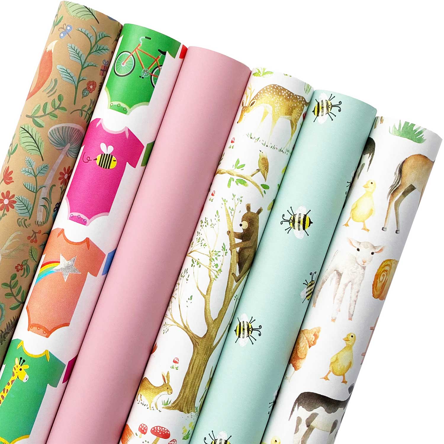 All Occasion Wrapping Paper Bundle with Cut Lines on Reverse – Present Paper