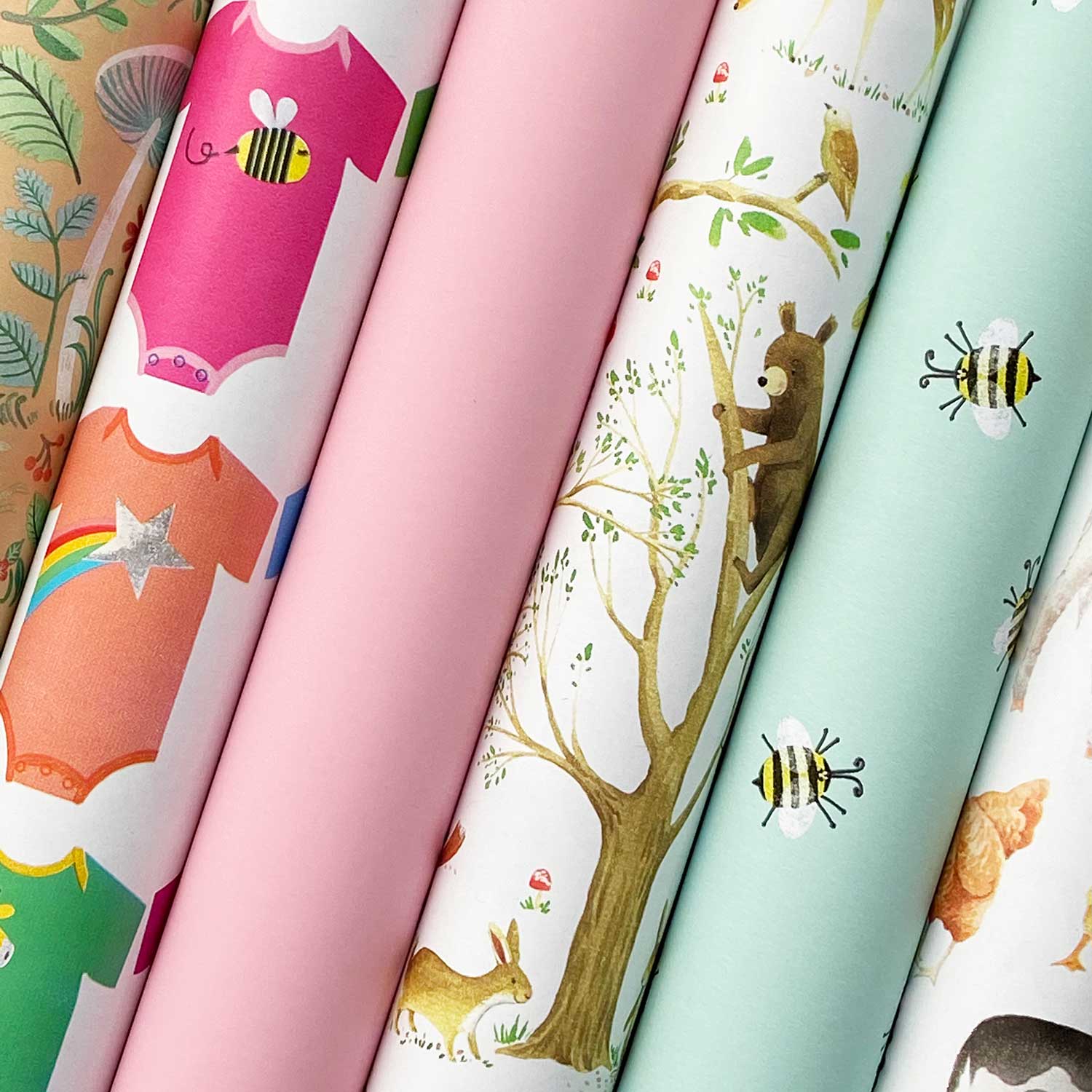 Birthday Wrapping Paper Bundle with Cut Lines on Reverse – Present