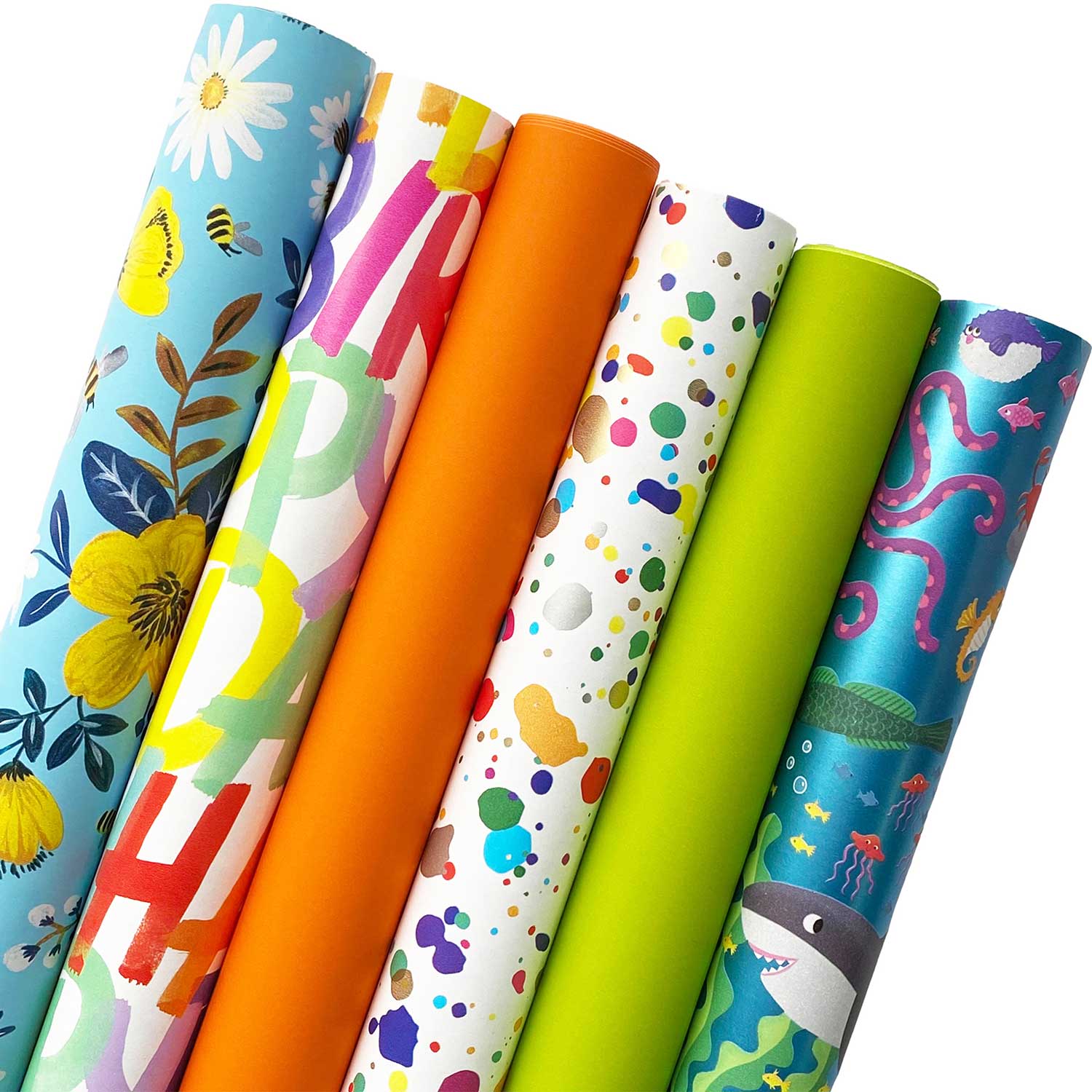 Baby Wrapping Paper Bundle with Cut Lines on Reverse – Present Paper