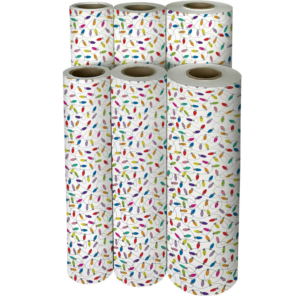 Holographic Lights Christmas Gift Wrap Full Ream 833 ft x 30 in