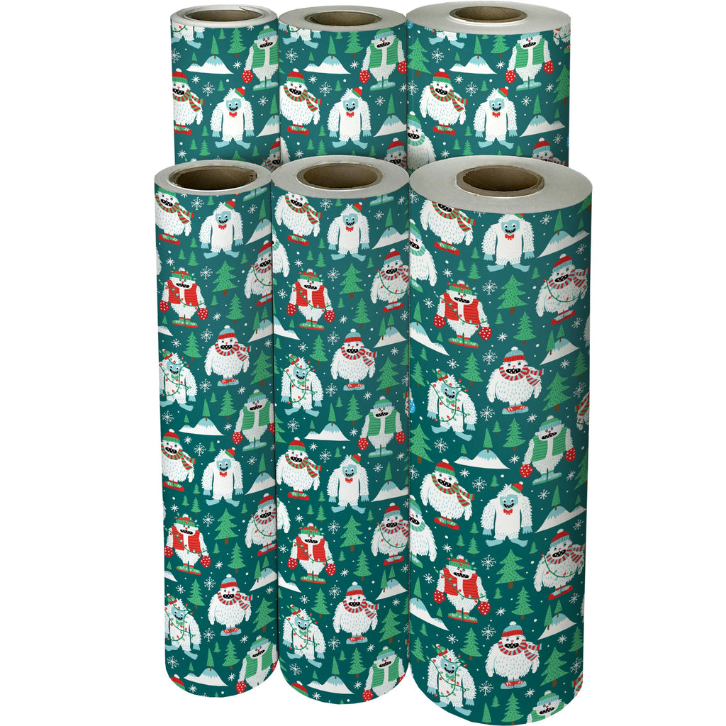 XB523f Yeti for the Holidays Christmas Gift Wrap Reams 