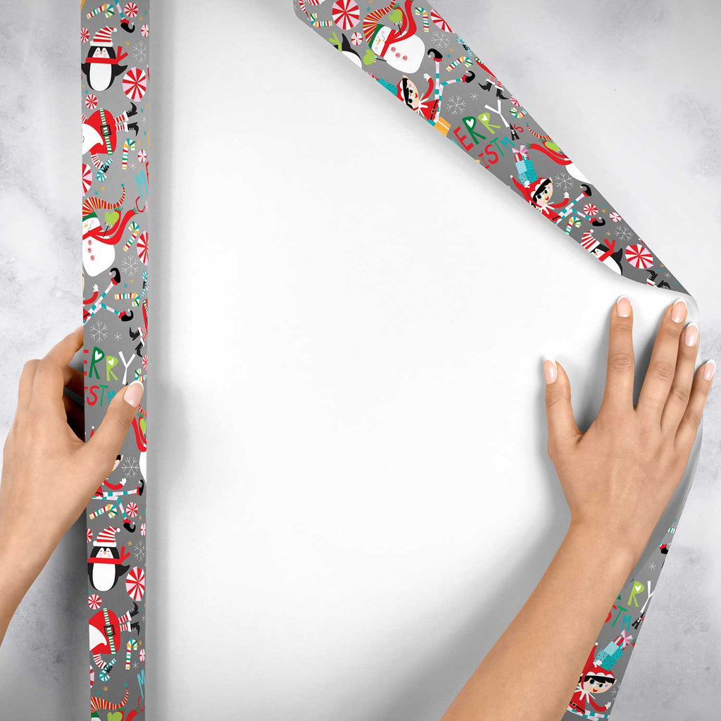XB524e Santa Christmas Gift Wrapping Paper Backside 