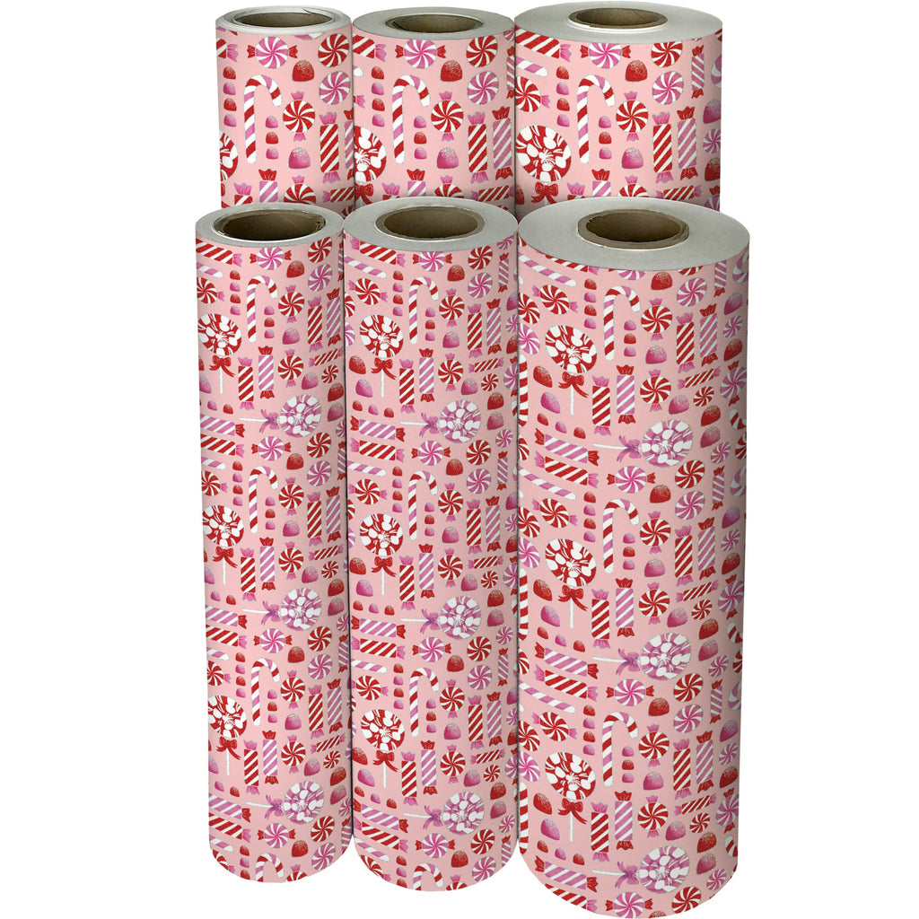 Candy Christmas Holographic Gift Wrapping Paper Reams 