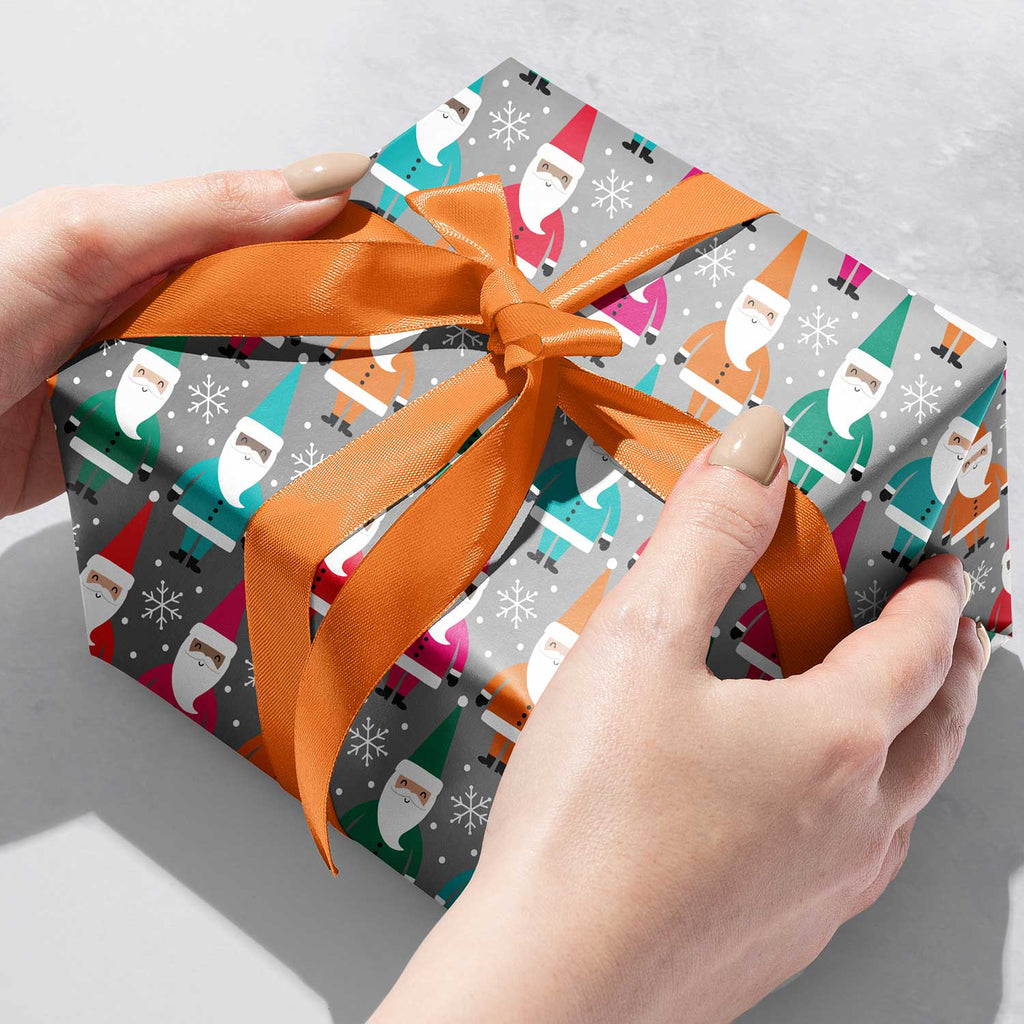 XB602b Colorful Santa Christmas Gift Wrapping Paper Gift Box 