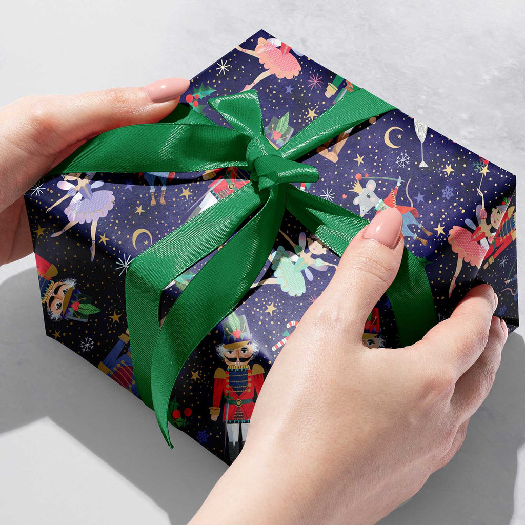 XB606b Nutcracker Ballet Christmas Gift Wrapping Paper Gift Box 