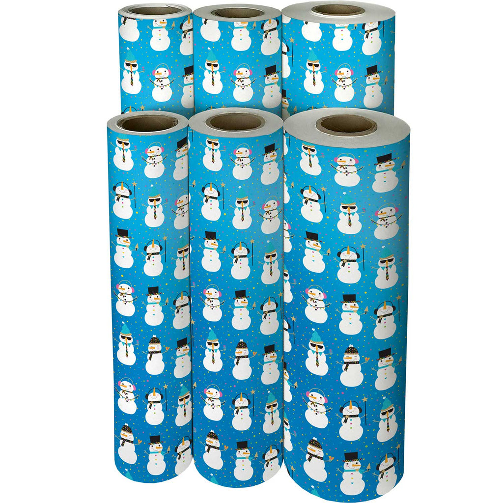 XB608f Colorful Snowman Gift Wrapping Paper Reams 