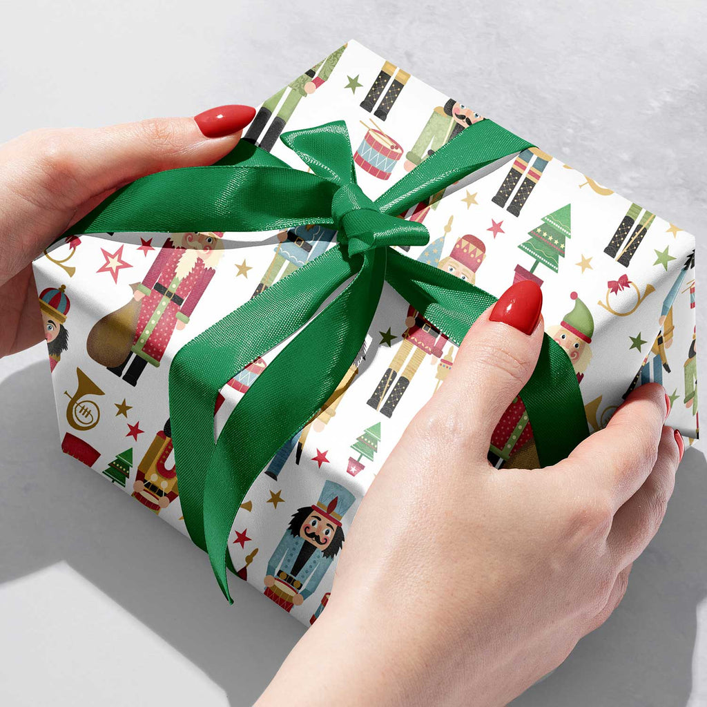XB611b Nutcracker Christmas Gift Wrapping Paper Gift Box 