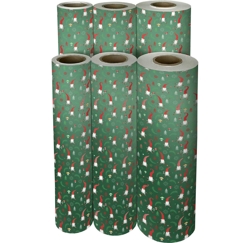 Gnome Homes Holiday Gift Wrap, 2 Jumbo Rolls – Allport Editions