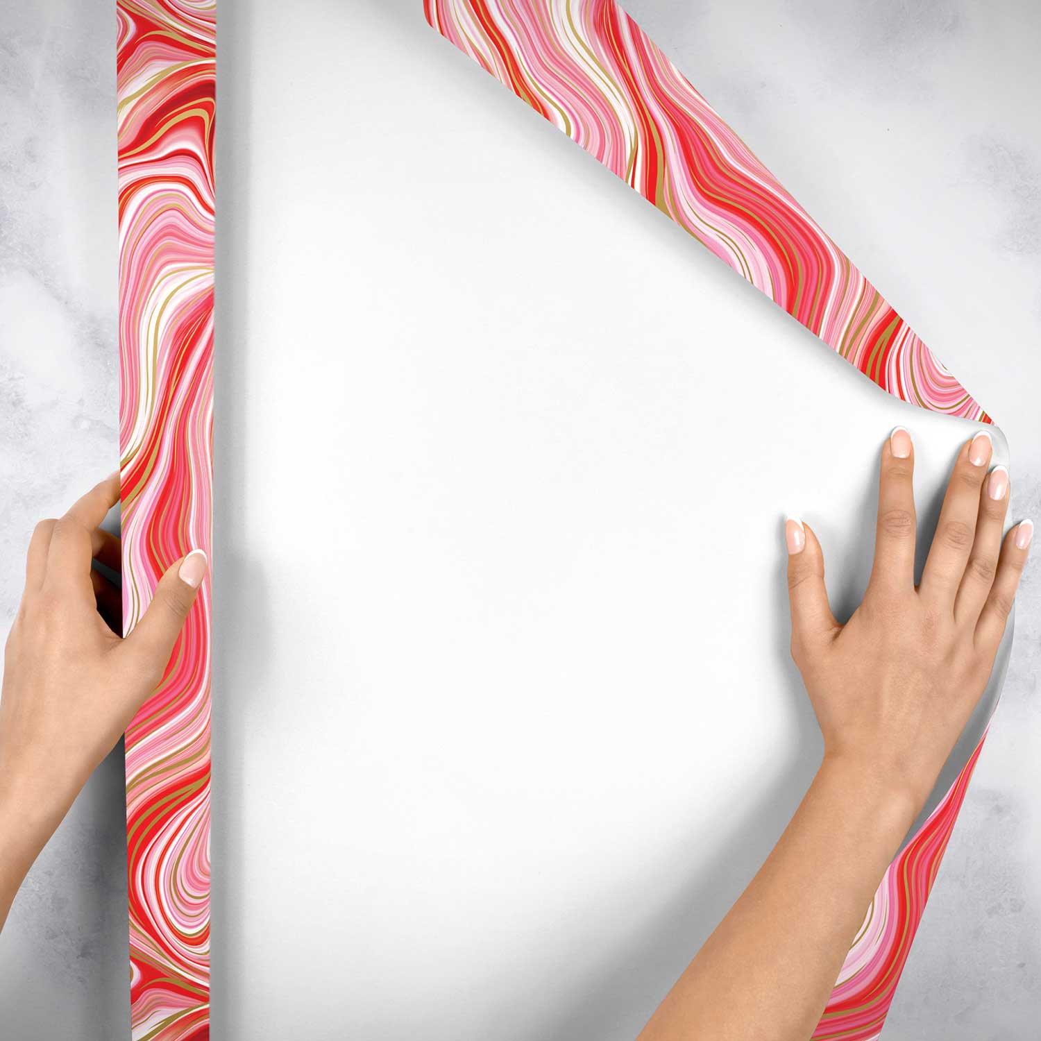 Marbleized Red Christmas Gift Wrap Full Ream 833 ft x 30 in
