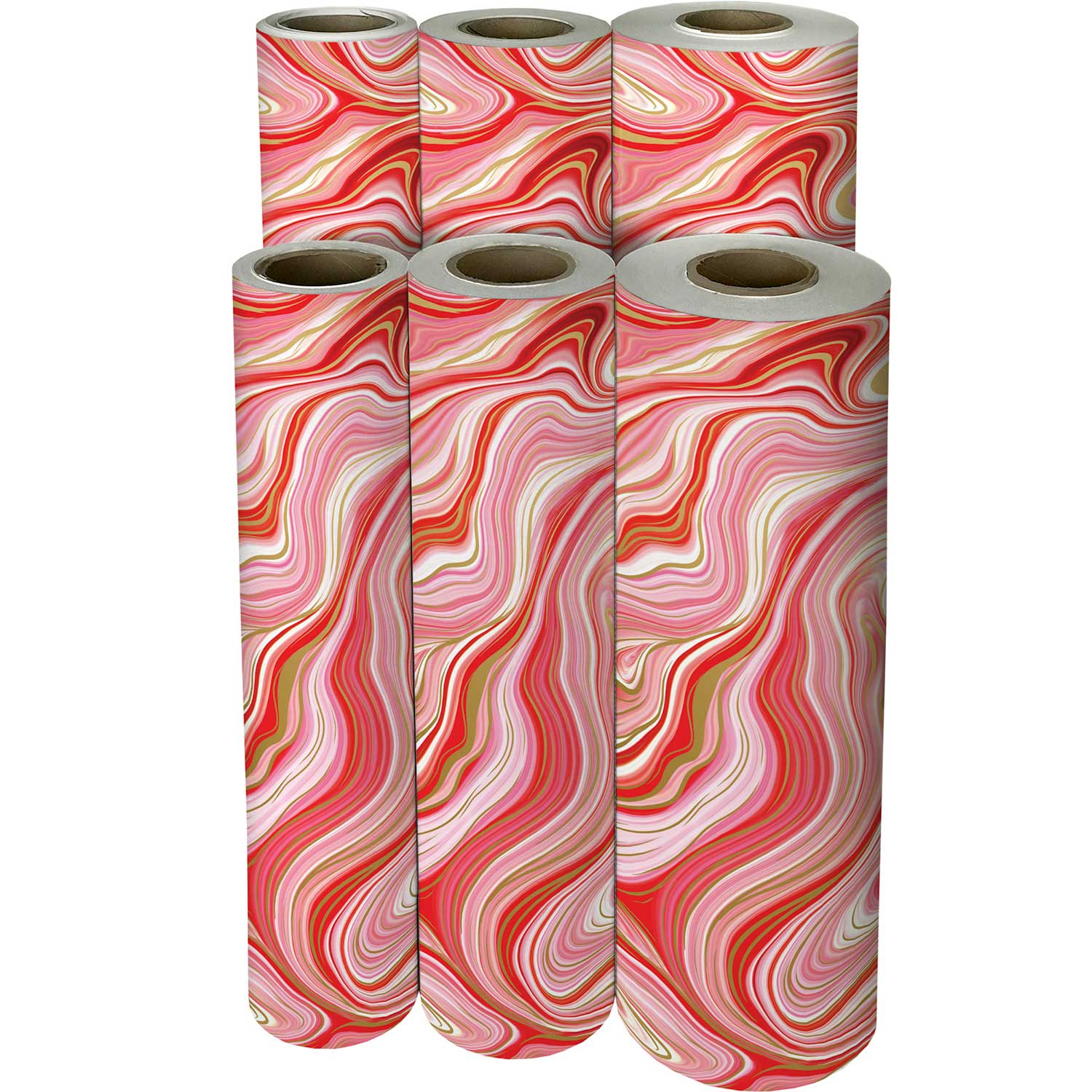 Marbleized Red Christmas Gift Wrap – Present Paper