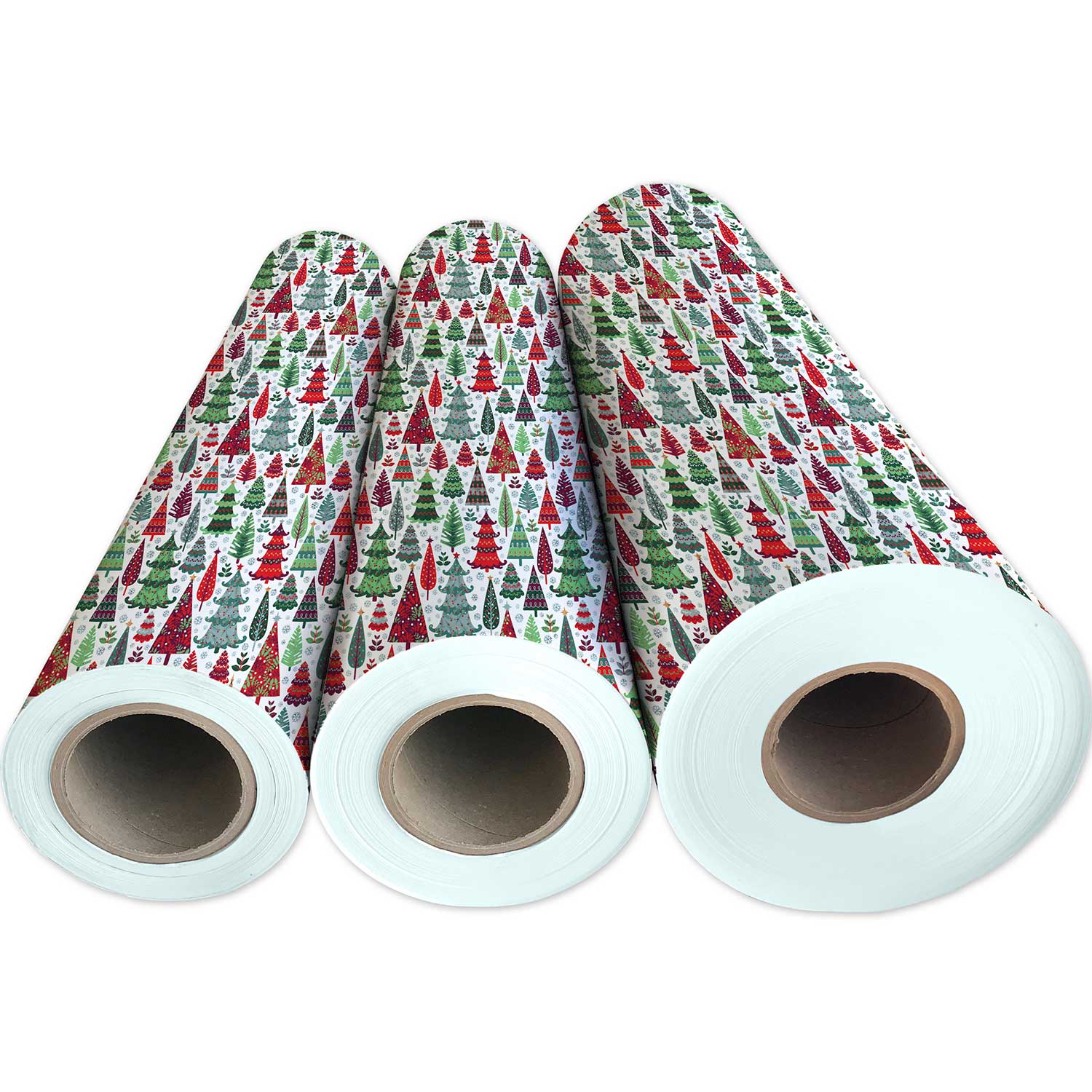 Jumbo Green and White Santa Holiday Wrapping Paper Roll
