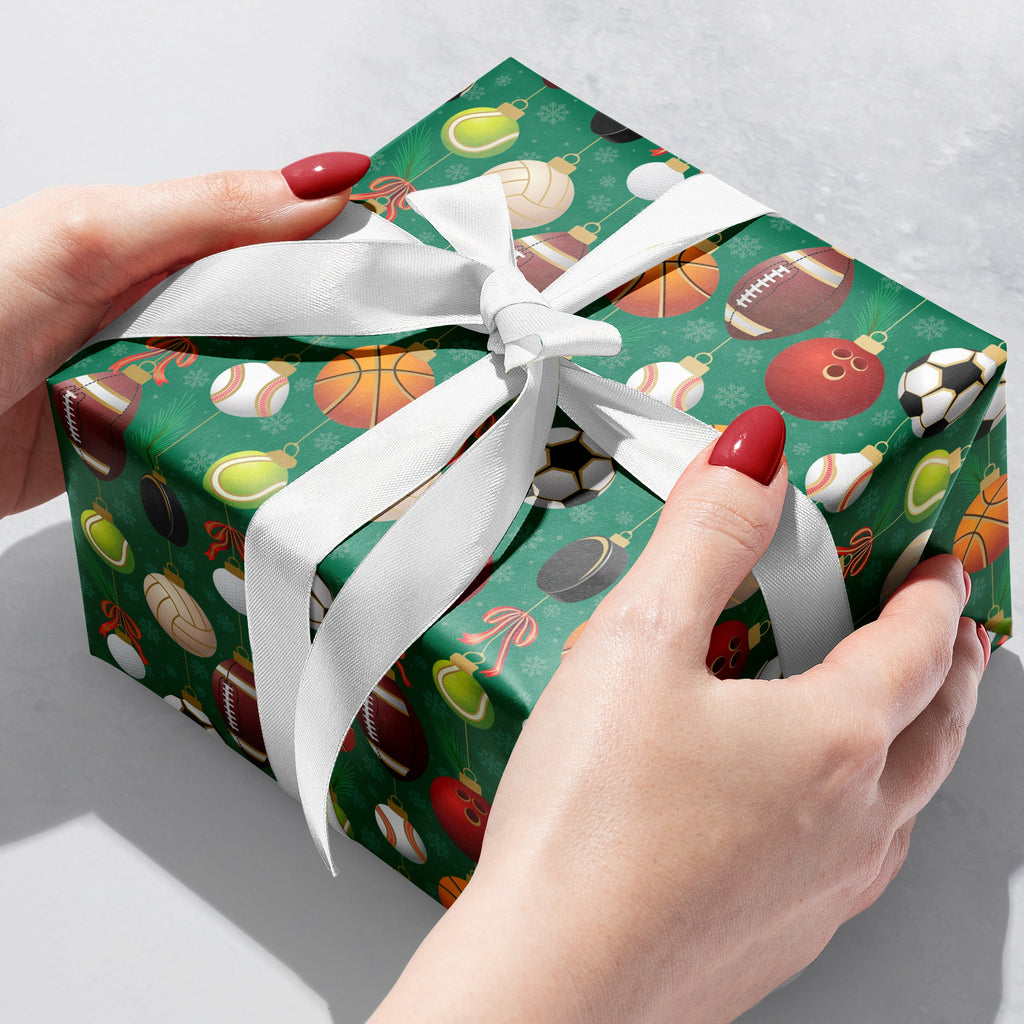 XB686b Sports Ornaments Christmas Gift Wrap Gift Box 