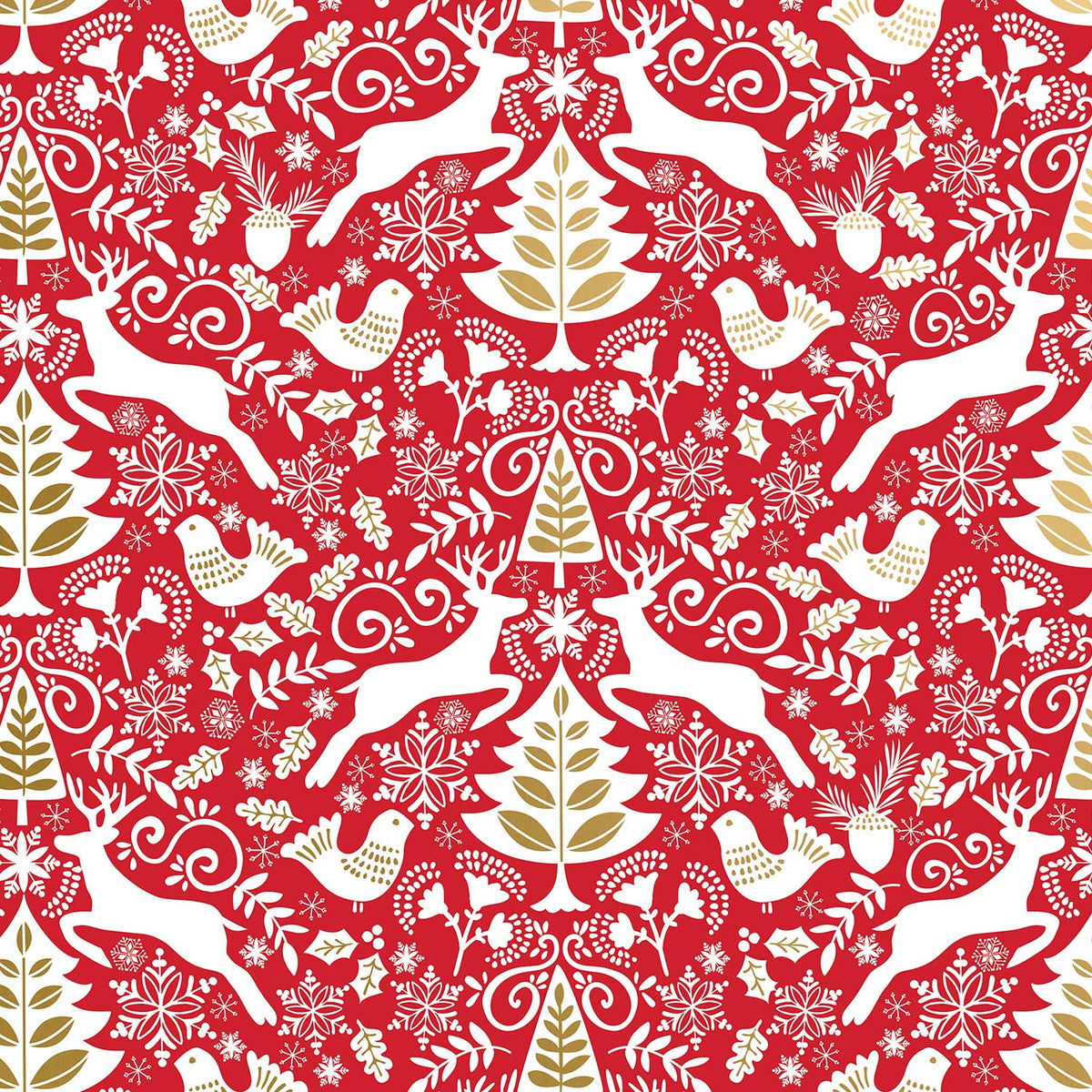 Red Scandanavian Christmas Gift Wrap – Present Paper