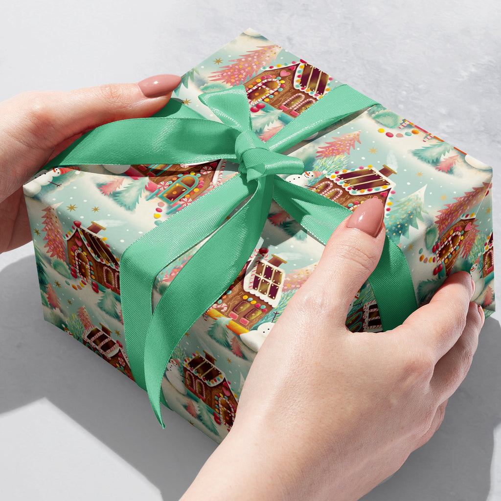 Gingerbread Dreams Christmas Gift Wrapping Paper Gift Box 