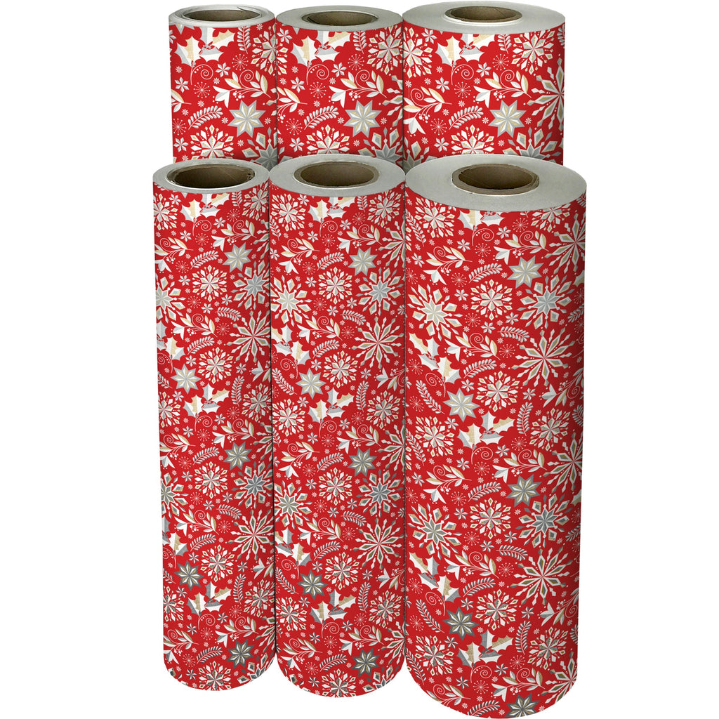 Merriment Red Christmas Gift Wrapping Paper Reams 