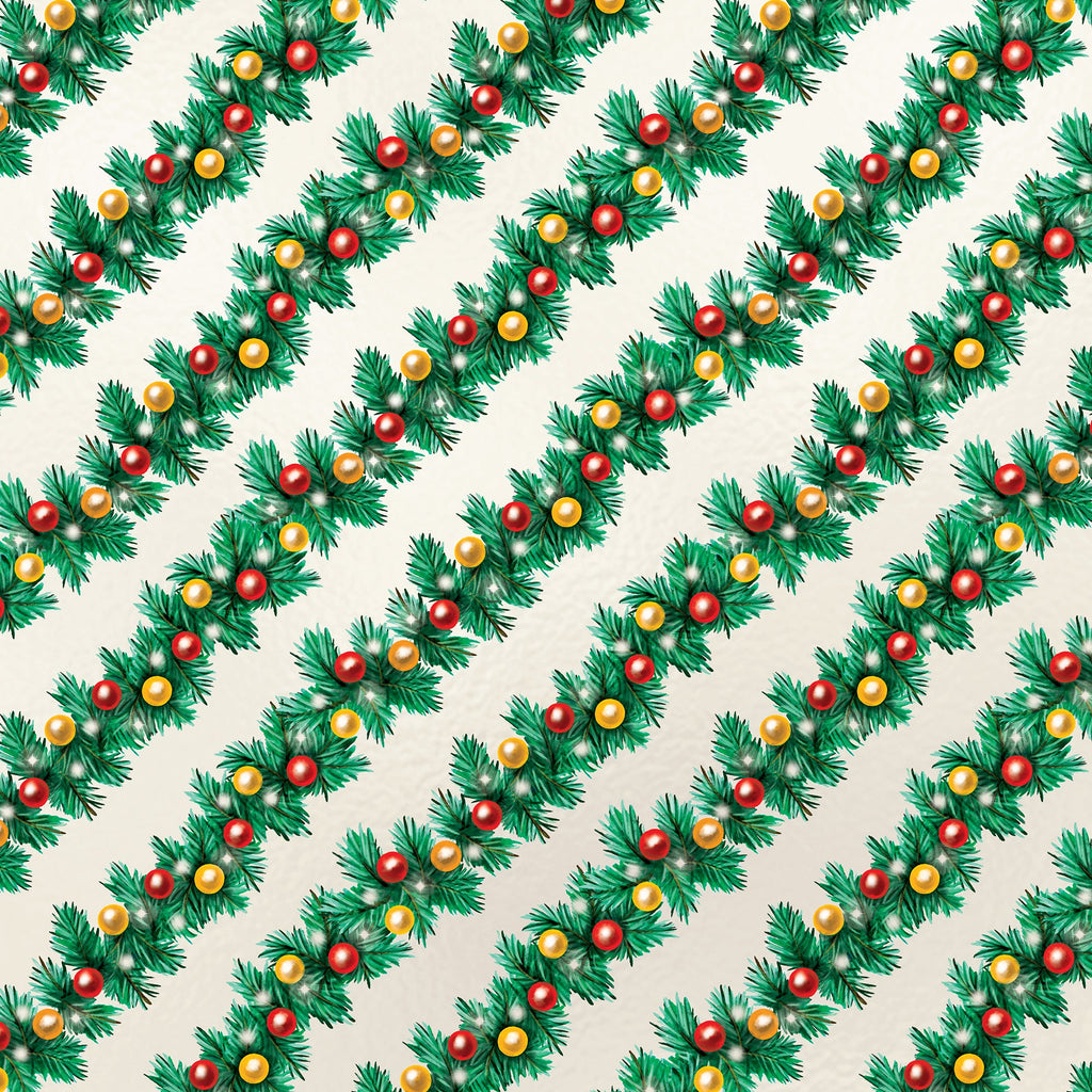 Garlands Christmas Gift Wrapping Paper Swatch