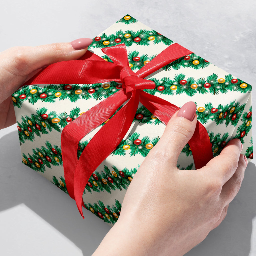 Garlands Christmas Gift Wrapping Paper Gift Box 