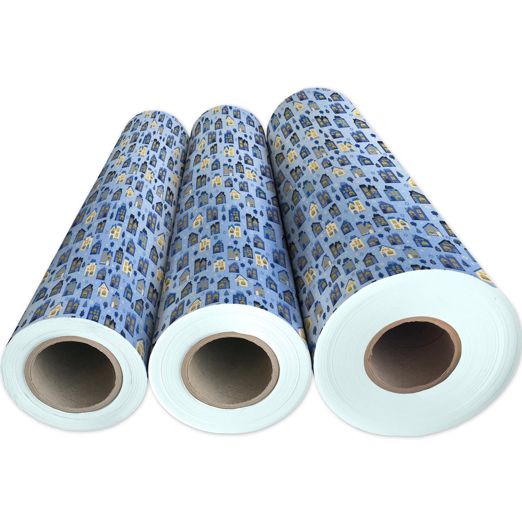 Hanukkah House Gift Wrapping Paper 3 Reams 