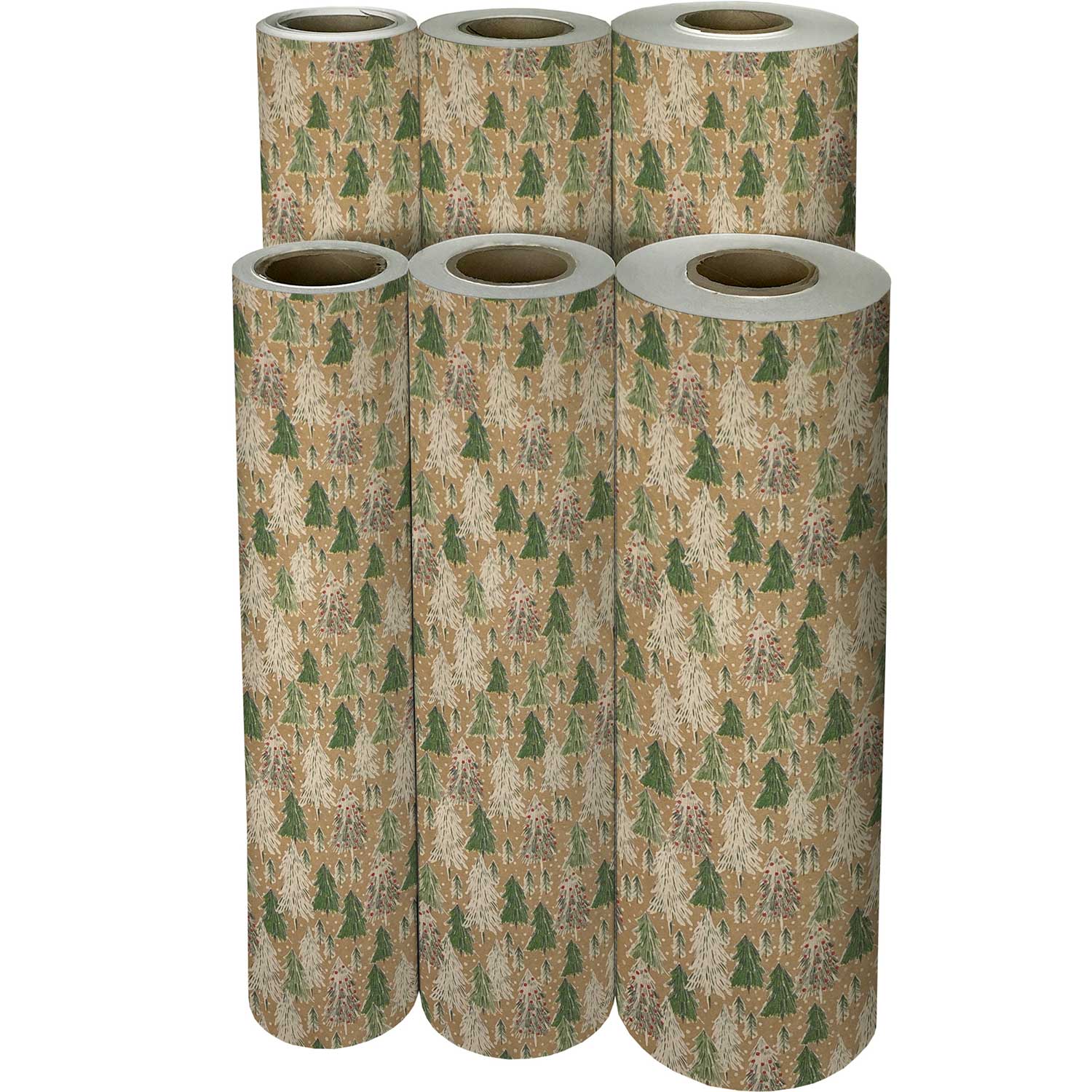 Christmas Kraft Wrapping Paper Jumbo Rolls