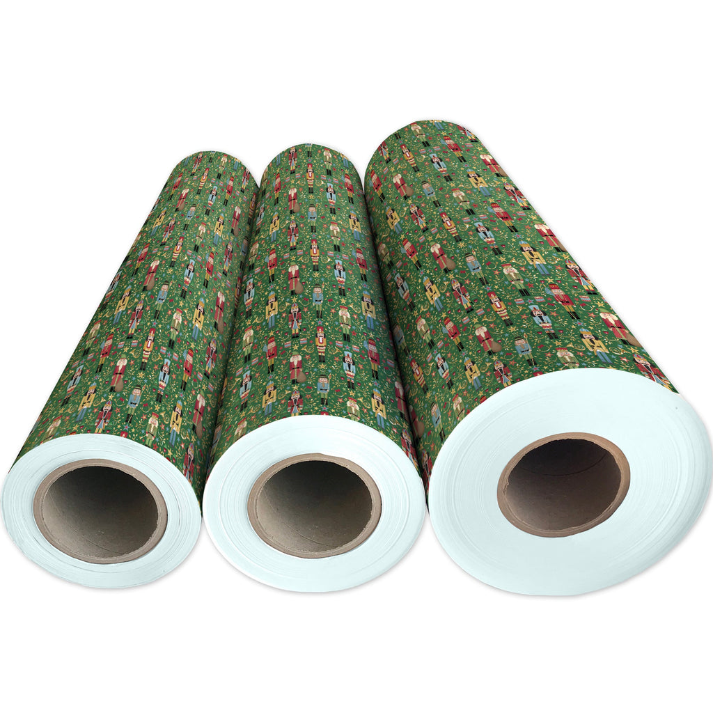 Sparkling Nutcracker Holographic Christmas Gift Wrapping Paper 3 Reams 