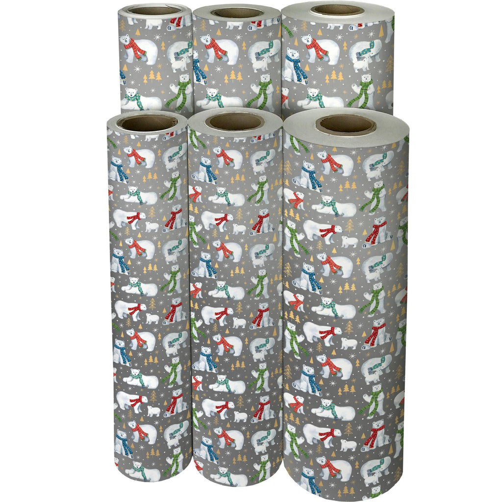 Winter Bear Christmas Gift Wrapping Paper Reams 
