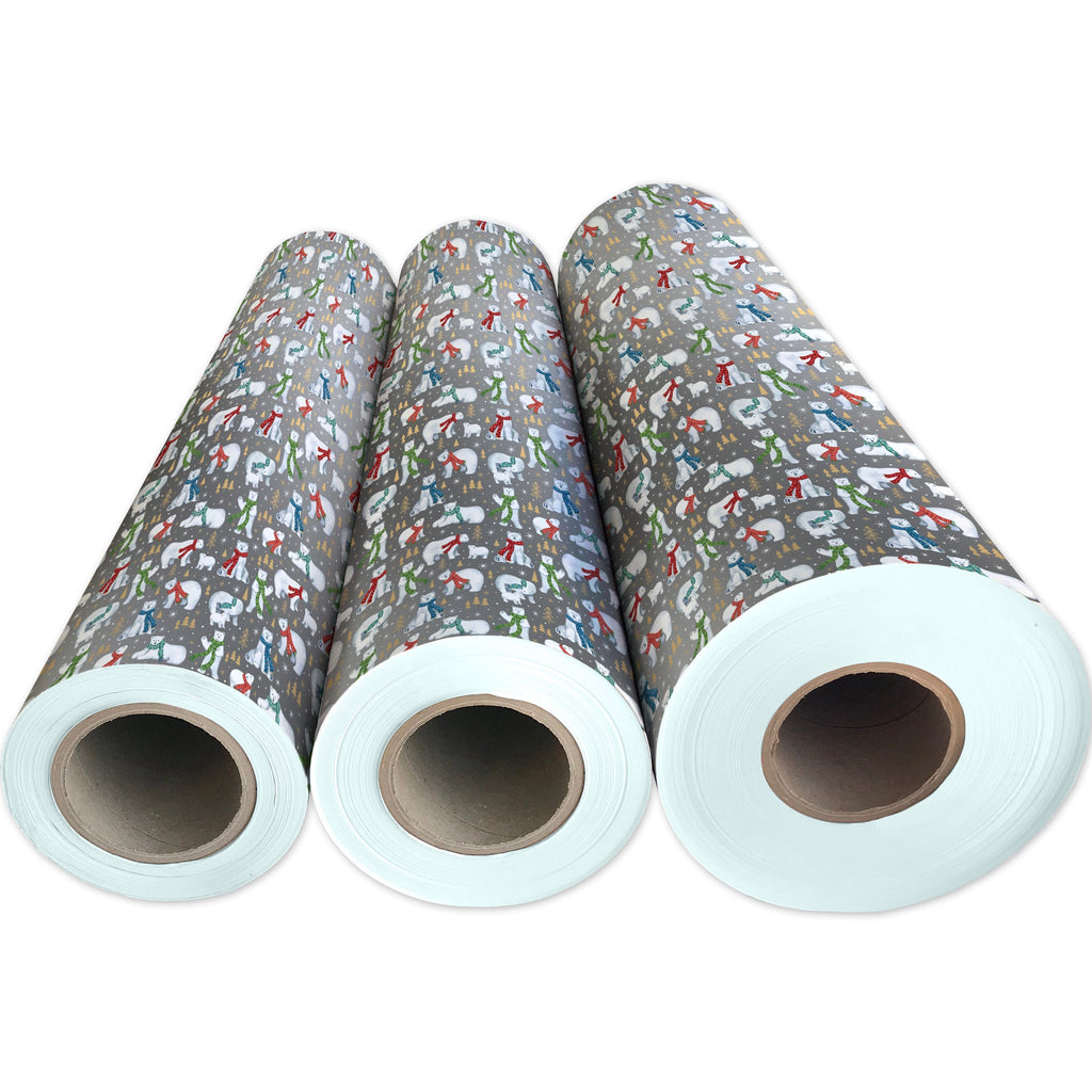 Winter Bear Christmas Gift Wrapping Paper 3 Reams 