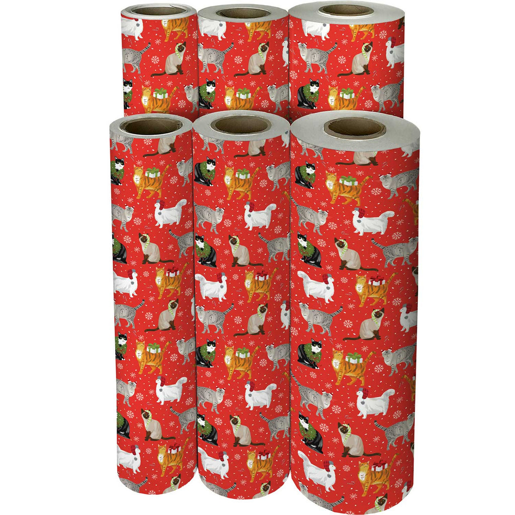 XB743f Christmas Cats Gift Wrapping Paper Reams 