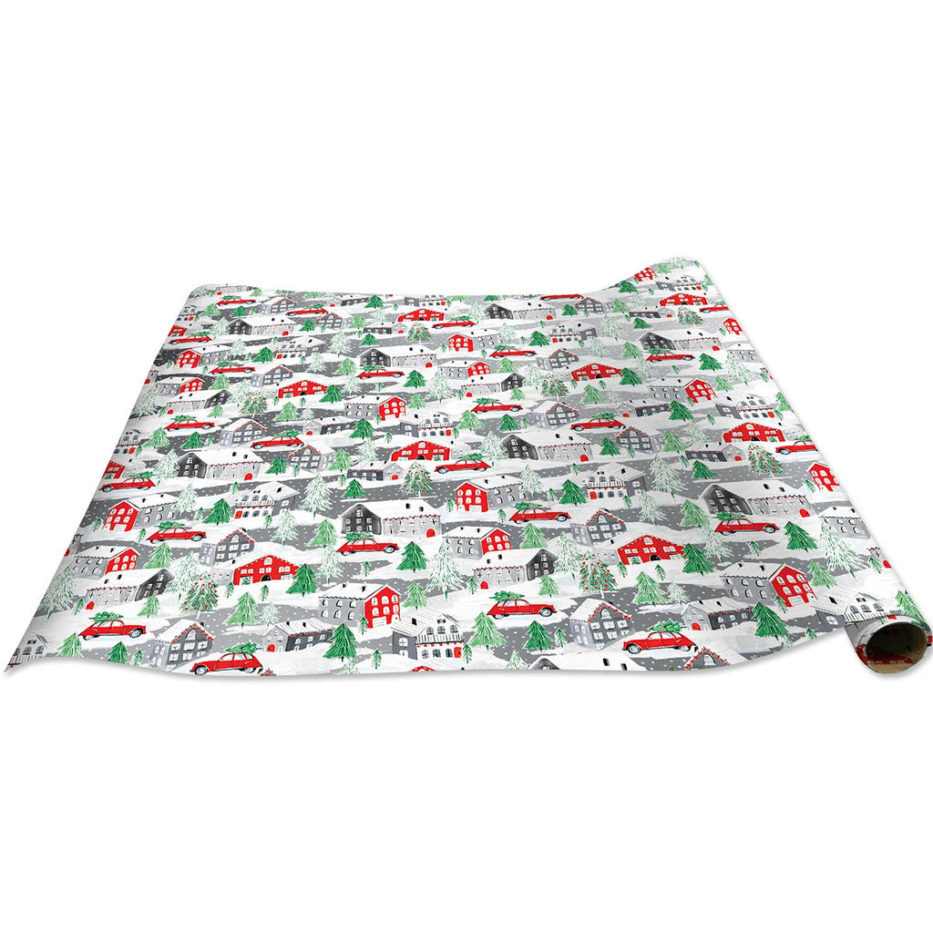 XB756c Christmas Town Gift Wrapping Paper Jumbo Roll 