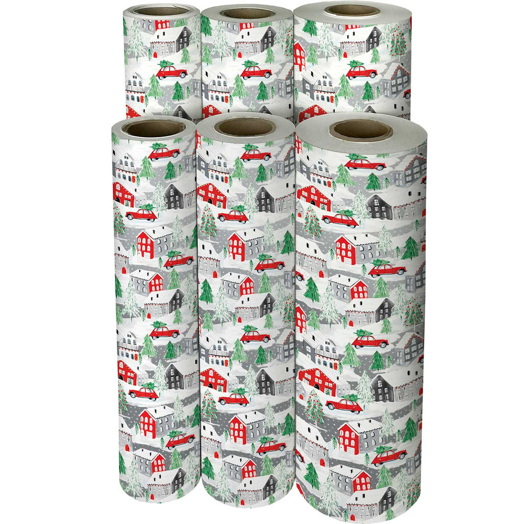 XB756f Christmas Town Gift Wrapping Paper Reams 