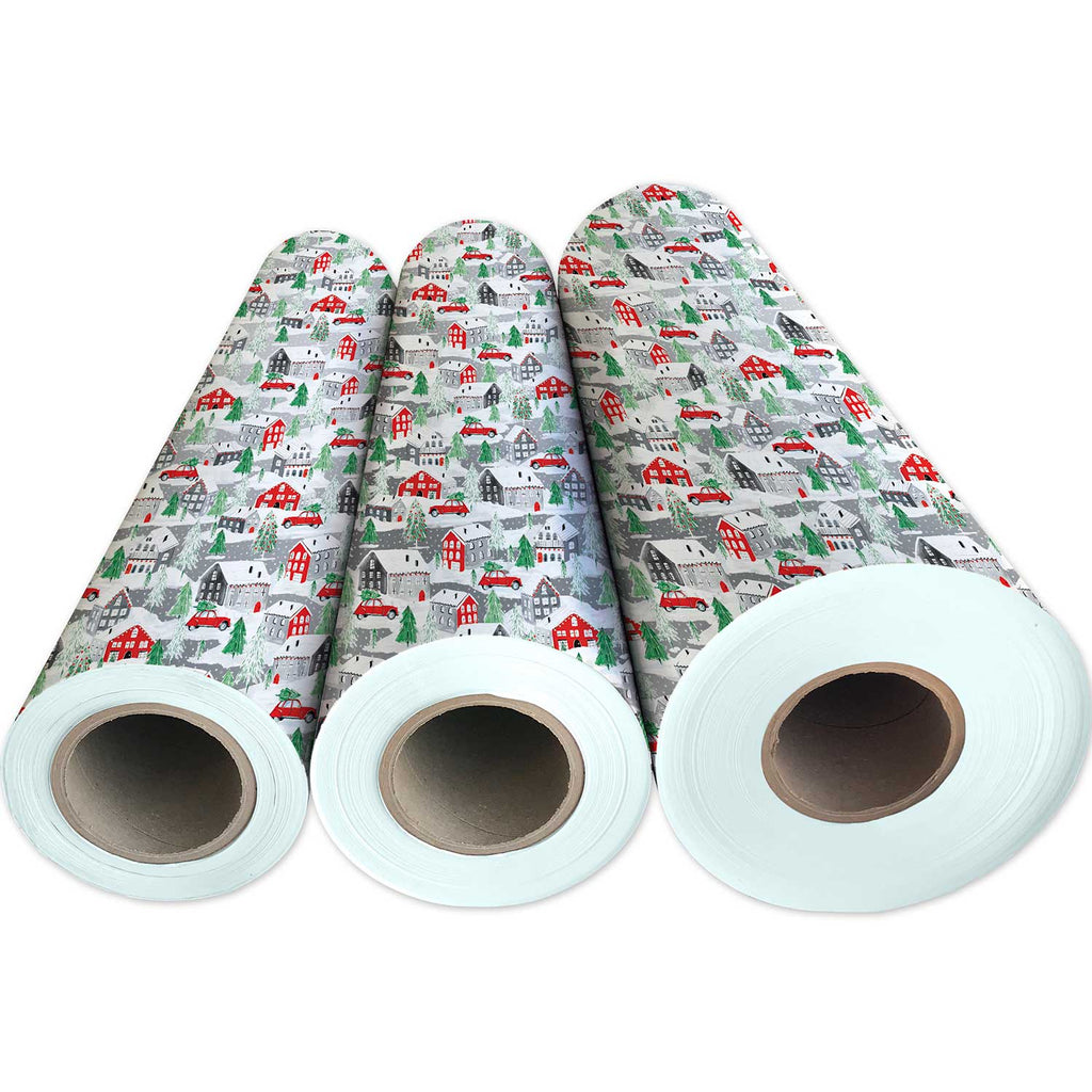 XB756g Christmas Town Gift Wrapping Paper 3 Reams 