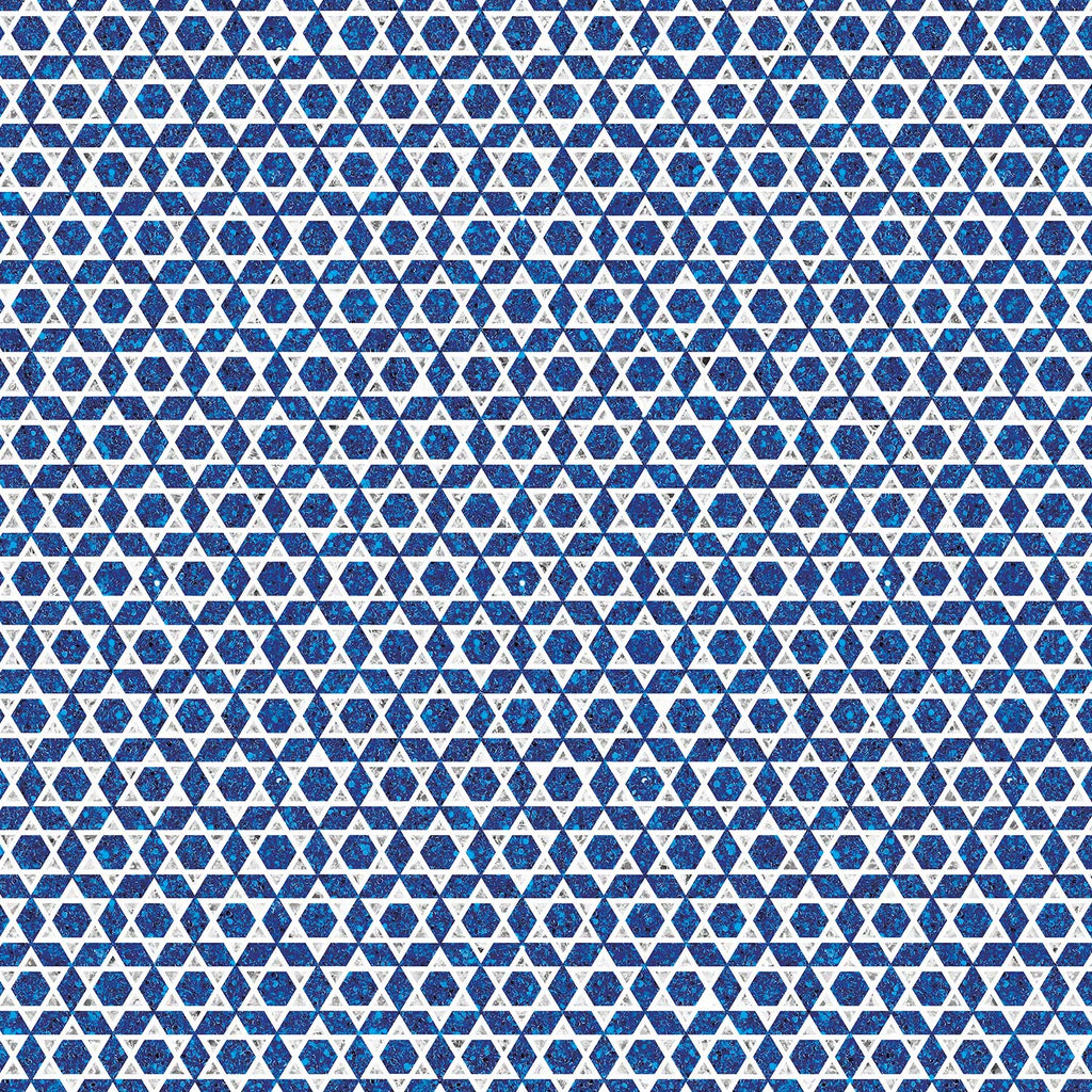 XB768a Star of David Hanukkah Gift Wrapping Paper Swatch 