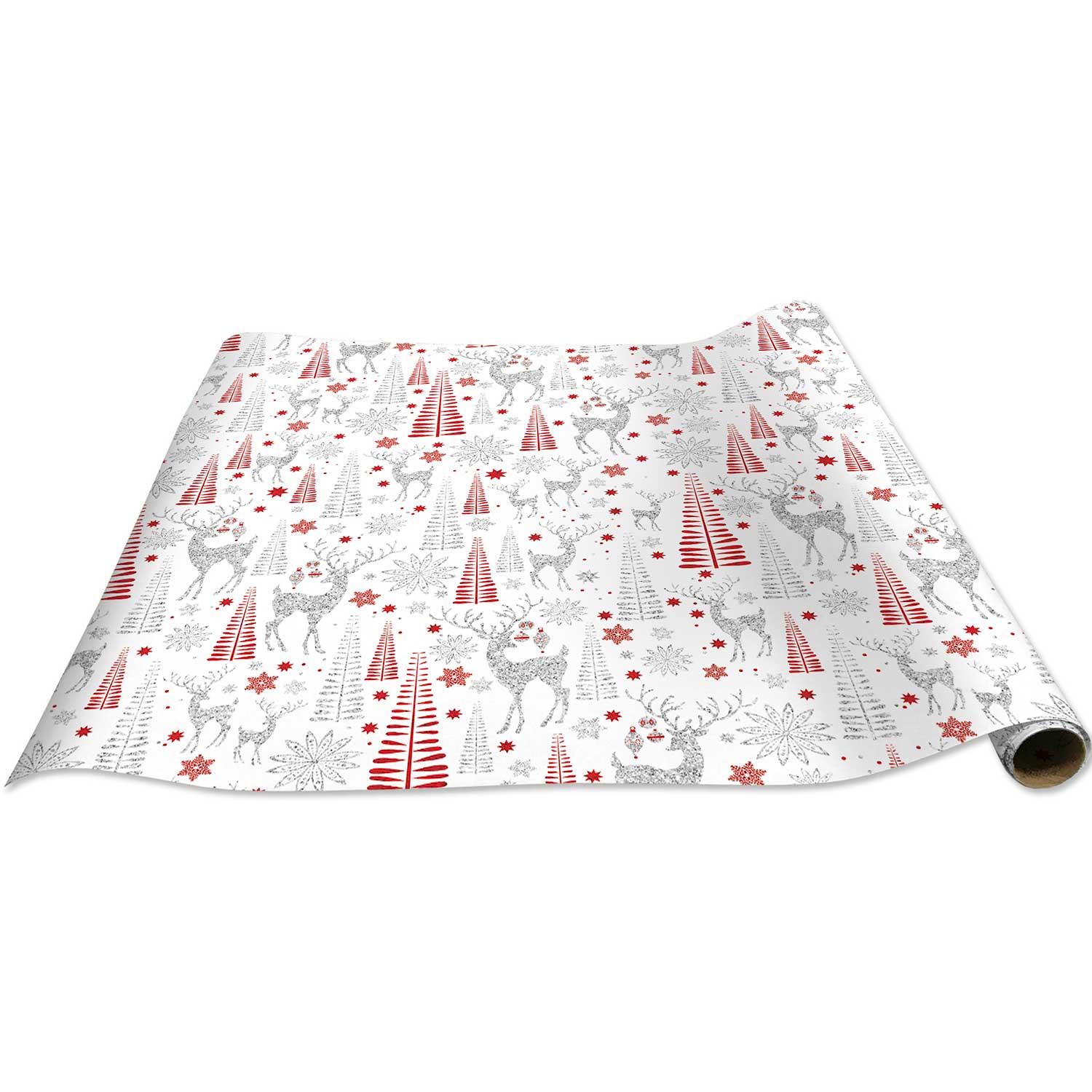 Holographic Reindeer Christmas Gift Wrap Full Ream 833 ft x 24 in