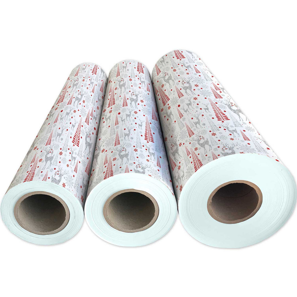 XB788g Reindeer Christmas Gift Wrapping Paper 3 Reams 